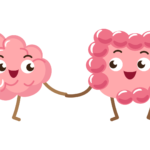 Cartoon showing an illustration of the gut-brain axis